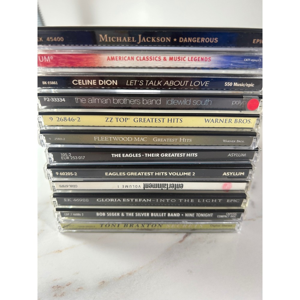Lot 12 Classic Rock Pop CDs Michael Jackson Eagles Fleetwood‎ Mac ZZ Top Celine